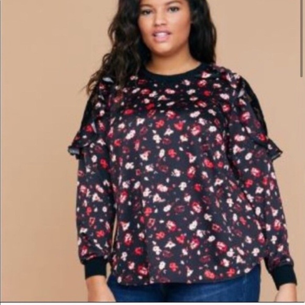 Lane Bryant Long Sleeve Floral Blouse 18/20